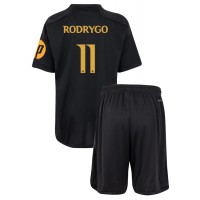 Dres Real Madrid Rodrygo Goes #11 Rezervni za djecu 2023-24 Kratak Rukav (+ kratke hlače)